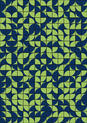 Abstract Geometric Pattern generative computational art illustration