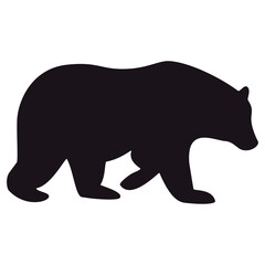 Obraz na płótnie Canvas Bear silhouette, icon. Vector image on a white background.