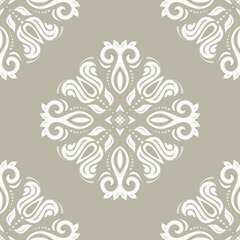 Classic seamless pattern. Damask orient ornament. Classic vintage background. Orient ornament for fabric, wallpaper and packaging