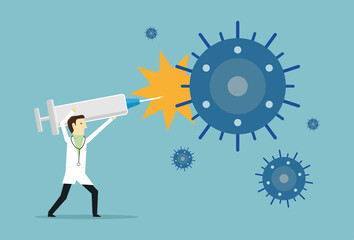 The doctor vaccinated to kill the virus