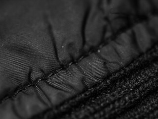 Close up of stitches in material