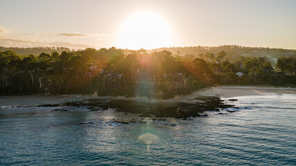 Sunset over the rocks