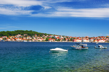 Marina in in Mali Losinj, Croatia.