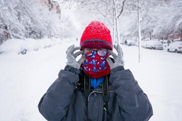 Fototapeta na wymiar Teenage Girl in winter