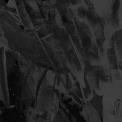 Modern contemporary acrylic background. Black texture made with a palette knife. Abstract painting on paper. Mess on the canvas.