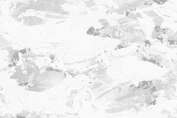Fototapeta premium Modern contemporary acrylic background. White texture made with a palette knife. Abstract painting on paper. Mess on the canvas.