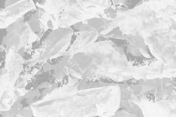 Modern contemporary acrylic background. White texture made with a palette knife. Abstract painting on paper. Mess on the canvas.