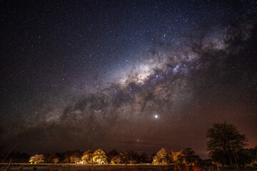Milky Way Center high above the Zambezi region