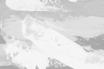 Fototapeta premium Modern contemporary acrylic background. White texture made with a palette knife. Abstract painting on paper. Mess on the canvas.