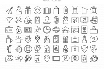 Icon Set Airport Facilities and Services