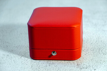 Luxury red box for a cosmetic product or jewelry