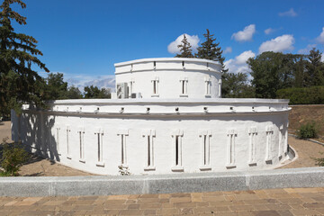 Fototapeta premium Defensive tower at the memorial complex Malakhov Kurgan in the hero city of Sevastopol, Crimea