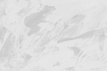 Modern contemporary acrylic background. White texture made with a palette knife. Abstract painting on paper. Mess on the canvas.