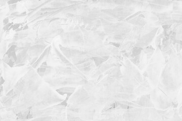 Modern contemporary acrylic background. White texture made with a palette knife. Abstract painting on paper. Mess on the canvas.