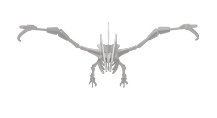 3D rendering of a flying dinosaur iconic abstract shape laser cut © Sepia100