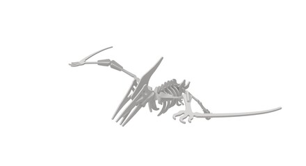 3D rendering of a flying dinosaur iconic abstract shape laser cut © Sepia100