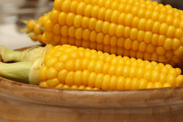 Cooked corn,  healthy vegan snack