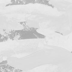 Modern contemporary acrylic background. White texture made with a palette knife. Abstract painting on paper. Mess on the canvas.