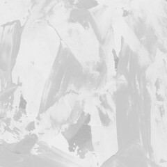 Fototapeta premium Modern contemporary acrylic background. White texture made with a palette knife. Abstract painting on paper. Mess on the canvas.