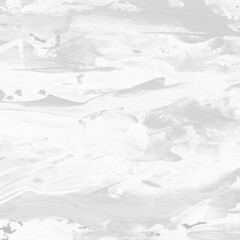 Modern contemporary acrylic background. White texture made with a palette knife. Abstract painting on paper. Mess on the canvas.