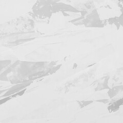 Modern contemporary acrylic background. White texture made with a palette knife. Abstract painting on paper. Mess on the canvas.