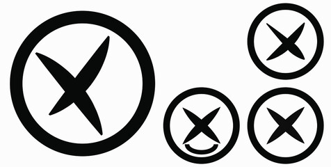 Cancel icon. Prohibition of action. Stop procedure. Cancel download. Vector icon.