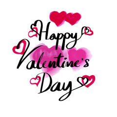 Fototapeta na wymiar Valentines Day with heart drawing