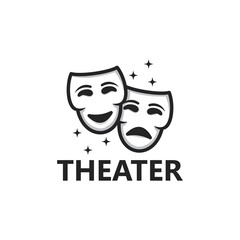 Drama theater logo template design