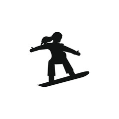 snowboarding on white background