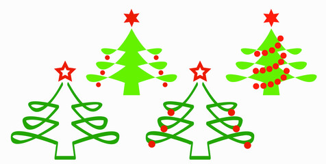 Christmas tree. Christmas. New Years holiday. Decorations for Christmas. Vector icon.