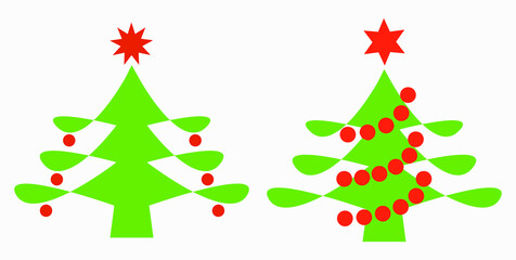 Christmas tree. Christmas. New Years holiday. Decorations for Christmas. Vector icon.