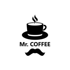 Mister coffee logo template design