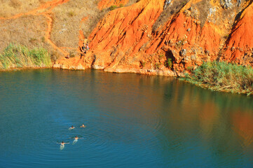 Bauxite Cave Lake. Otranto, Italy