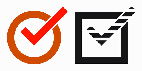 Icon ok. Okay icon. Confirmation of action. Checkbox. Choice. Vector icon.