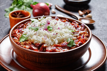 Rajma red bean masala in a bowl