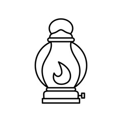 lamp, camping, adventure icon vector illustration