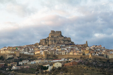 Fototapeta na wymiar View of the town of Morella, Spain