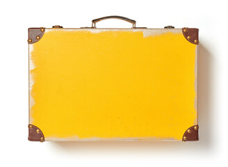 Yellow vintage suitcase