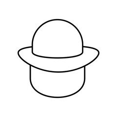 hat, camping, adventure icon vector illustration