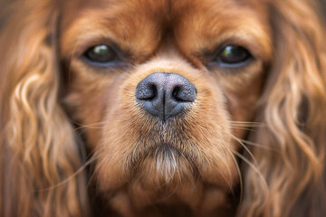 Closeup of dog nose