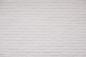 white brick wall texture for pattern background. copy space. High quality photo