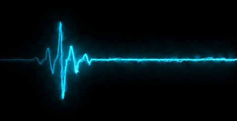 Colorful pink heartbeat rate and pulse on black screen, seamless and loop motion animate footage