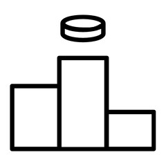 Match Graph with Pucks Concept Vector line Icon Design, Ice hockey Symbol on white background, contact team game Sign, Winter Sport equipment Stock,