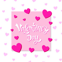 Happy Valentine's Day. Hand drawn lettering. Vector illustration. Best banner for Valentine's Day design or cards.