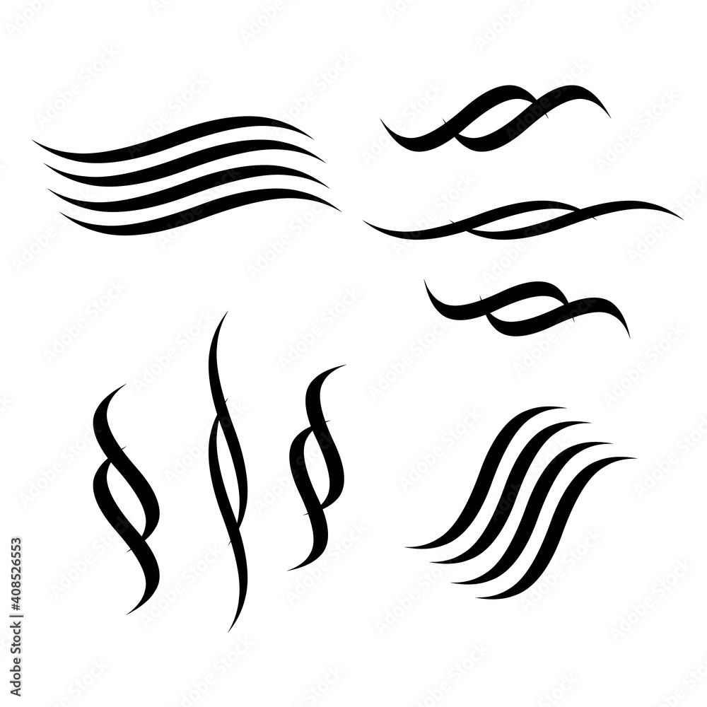 Canvas Prints lettering underlines. underlines calligraphy drawing element vector