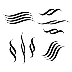 Lettering underlines. Underlines calligraphy drawing element vector