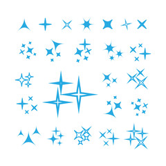 Sparkle lights stars set. Glowing light effect star. Sparkle lights vector