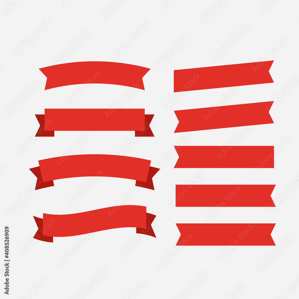 Canvas Prints flat vector ribbons banners flat. banner ribbon vector set