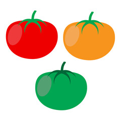 Tomato in cartoon style. Healthy food vector illustration