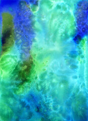 Fototapeta premium Magic watercolor background hand drawing. Drawing on paper, scanned image.